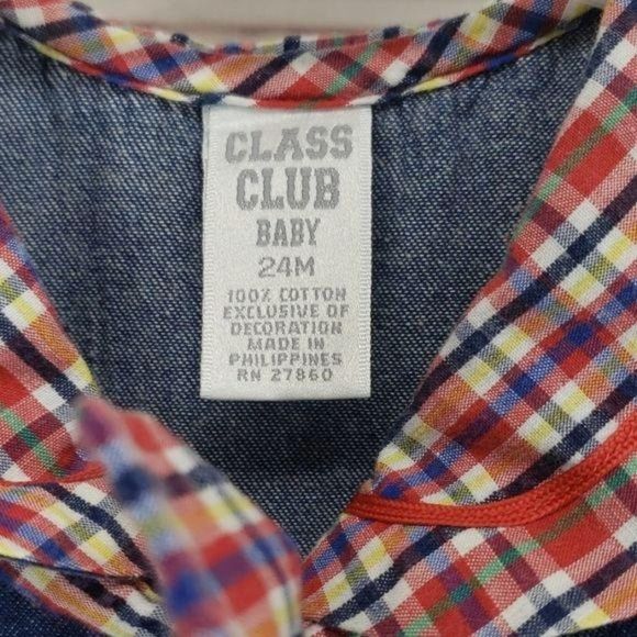 Class Club Baby vtg 90s Blue Jean Button Up dress - Picture 4 of 6